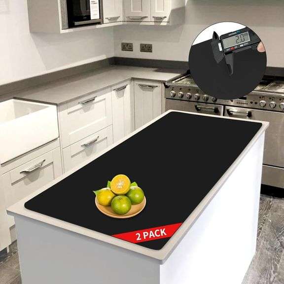 2MM Thick Silicone Mat, 47.2" x 23.6", Black image