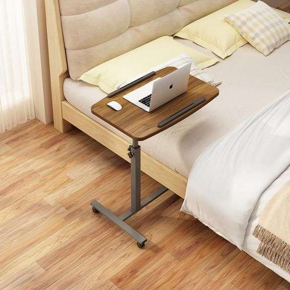 Laptop Table with Wheels, Adjustable & Portable