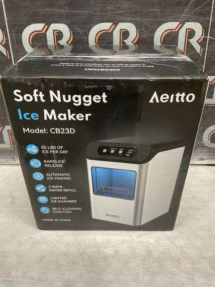 Aeitto Nugget Ice Maker, 55 lbs/day, Black