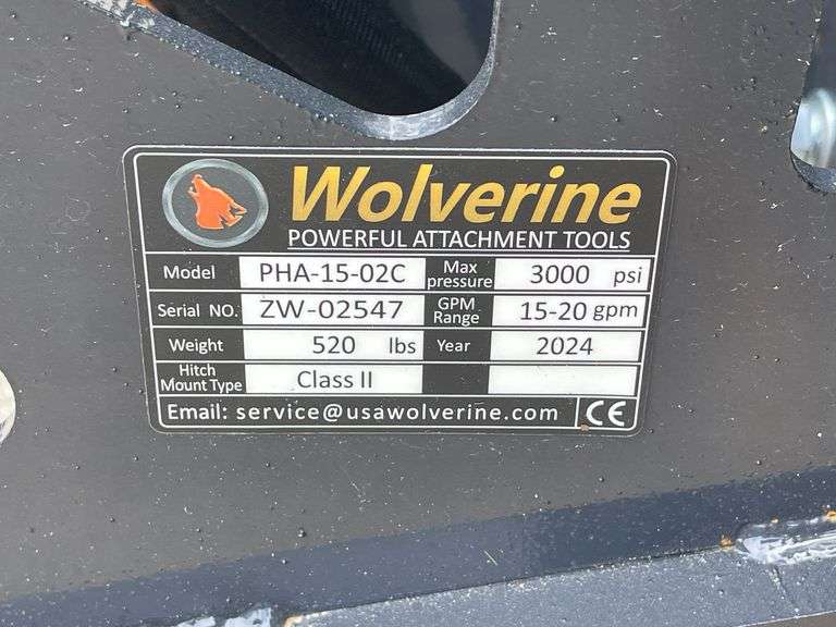 2024 Wolverine PHA-15-02C Skid Steer 3pt. Hitch Adapter with PTO