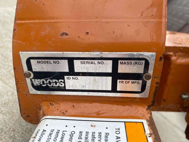 2000 Woods HBL96 3pt. Back Blade - USED