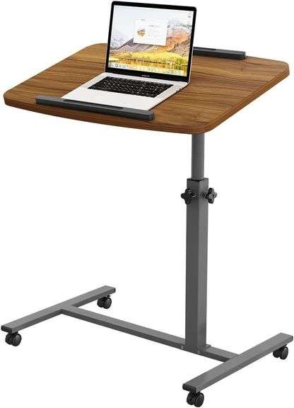Laptop Table with Wheels, Adjustable & Portable