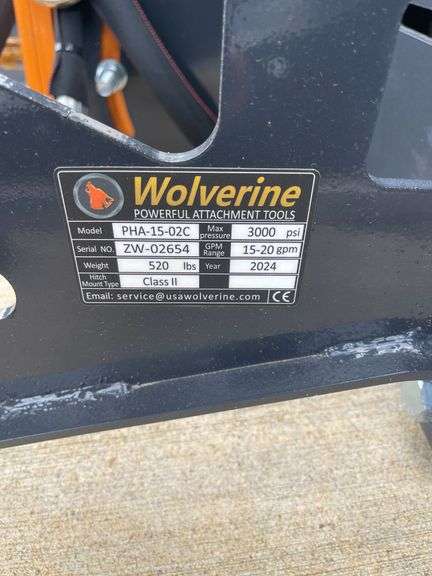 2024 Wolverine PHA-15-02C Skid Steer 3pt. Hitch Adapter with PTO