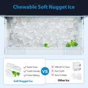 Aeitto Nugget Ice Maker, 55 lbs/day, Black
