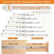 10 Pairs | Soft Close Drawer Slides 20 inch