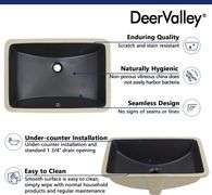 DeerValley Undermount Bathroom Sink 21' x 15'