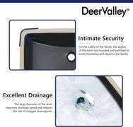 DeerValley Undermount Bathroom Sink 21' x 15'