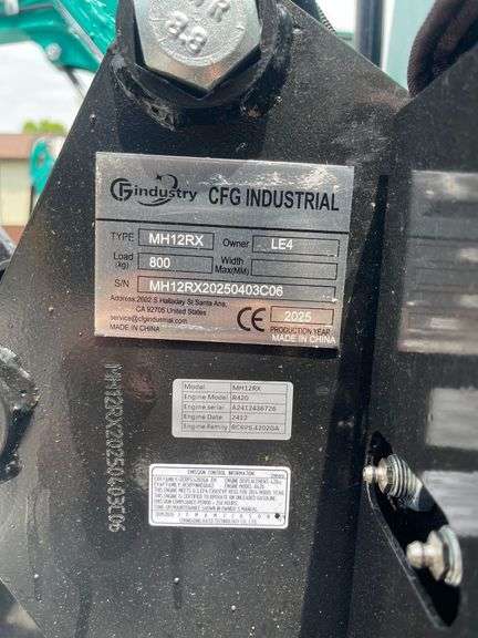 2025 CFG MH12RX Mini Excavator