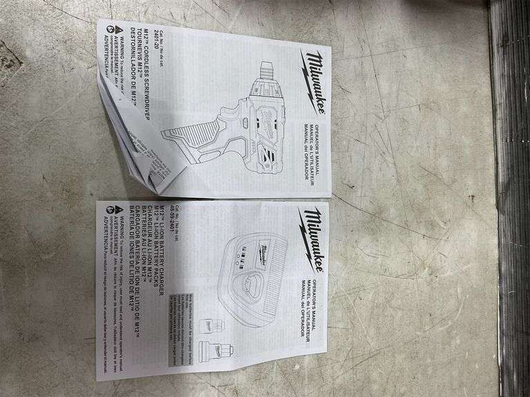 Milwaukee Cordless Screwdriver Set, Battery & Case