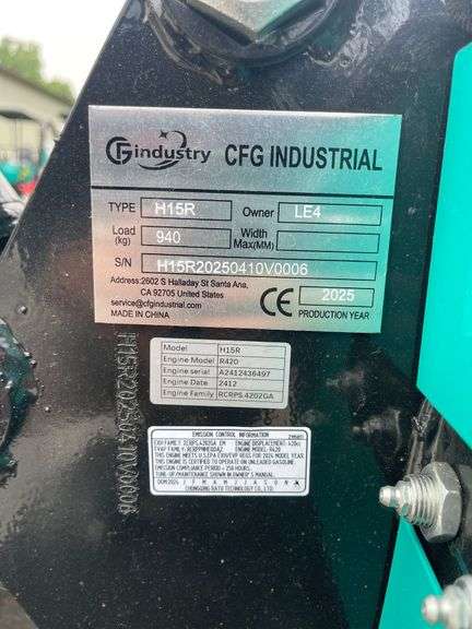 2025 CFG H15R Mini Excavator