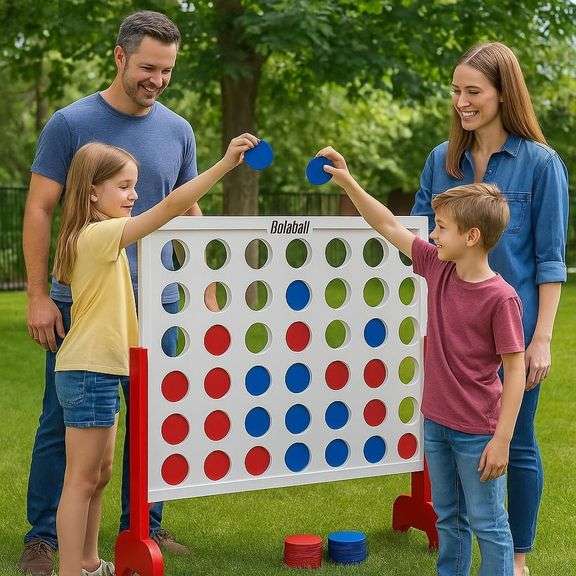 Bolaball Giant Wooden 4-in-a-Row Game 4FT
