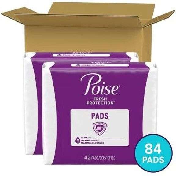 Poise Postpartum Pads - Max Absorb - Long, 84ct