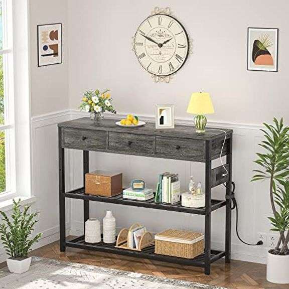47' Entryway Table with Outlets and USB Ports