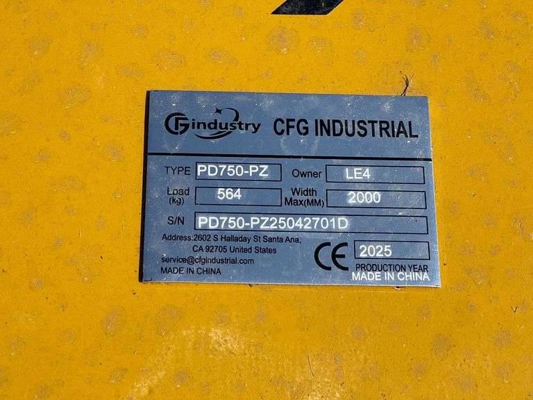 2025 CFG PD750-PZ Skid Steer Post Driver