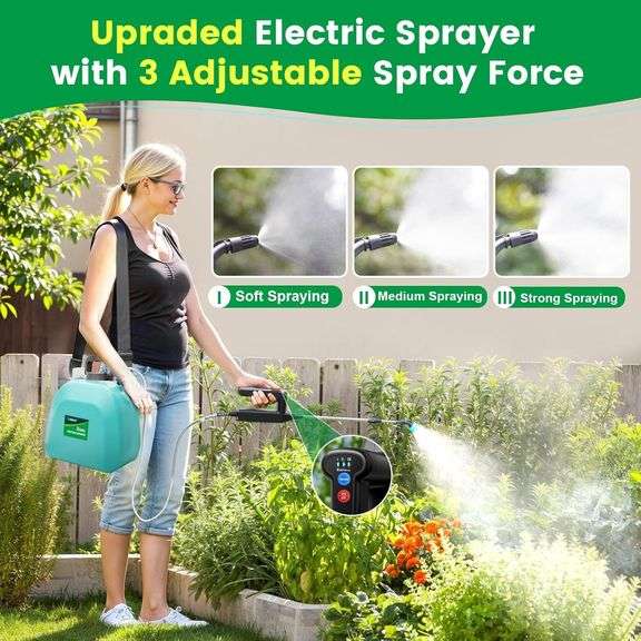 Battery Powered Sprayer 2 Gallon, 2025 Upgrade