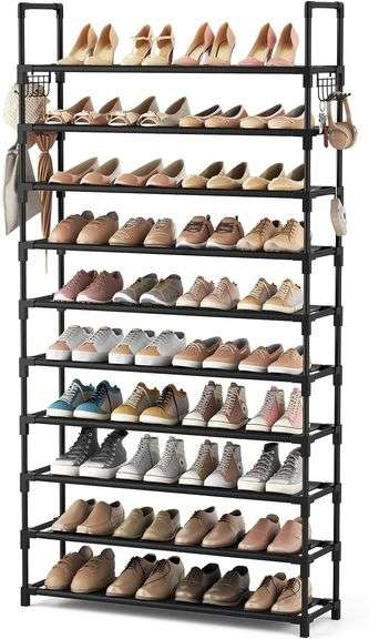 VTRIN 10 Tiers Shoe Rack Large Capacity