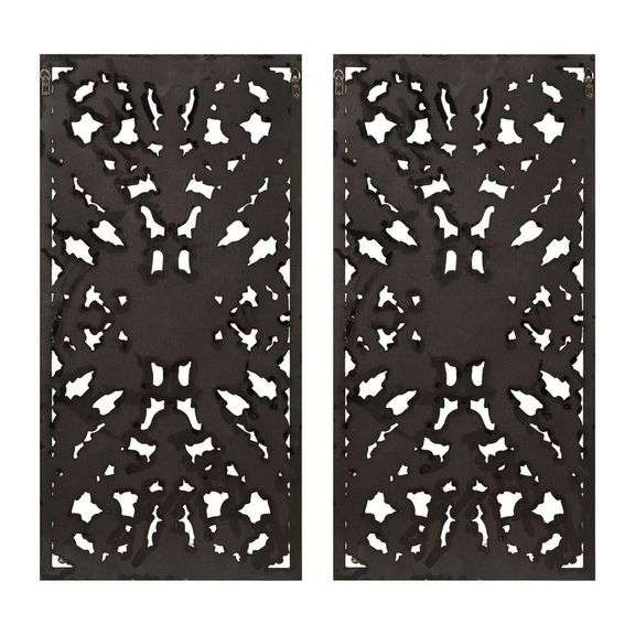 Botanical Panel 31.50x15.75 in. Bronze Wood Set
