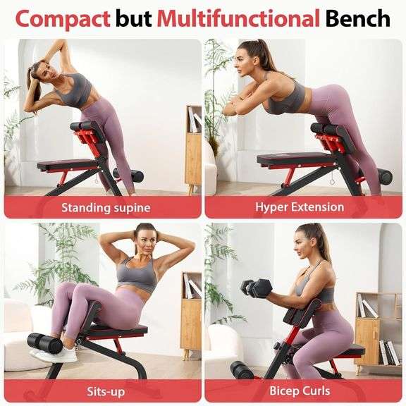 Roman Chair Bench for Glute, Hamstring & Back