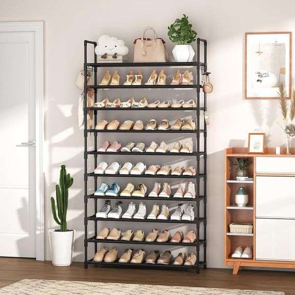VTRIN 10 Tiers Shoe Rack Large Capacity