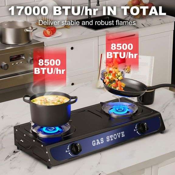 2 Burners Outdoor Portable Camping Gas Stove
