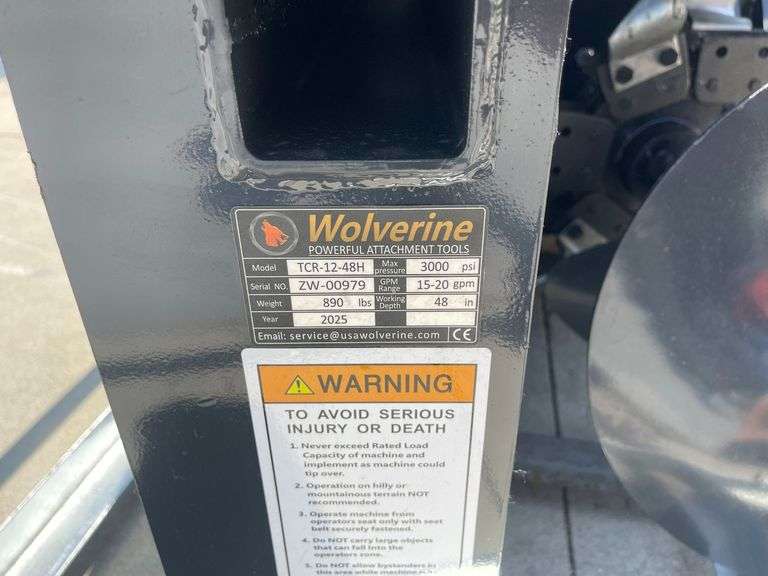2025 Wolverine TCR-12-48H Skid Steer Trencher