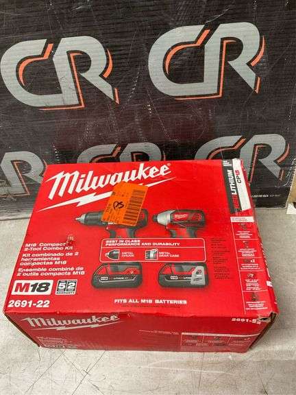 Milwaukee M18 Cordless 2 Tool Drill/Impact Kit