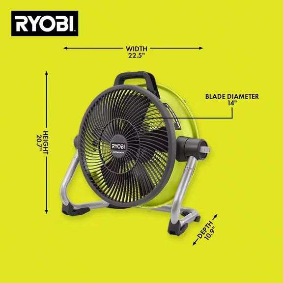 40V 14 in. Cordless Hybrid Air Cannon Fan