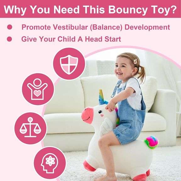 iPlay, iLearn Bouncy Pals Hopping Unicorn Horse