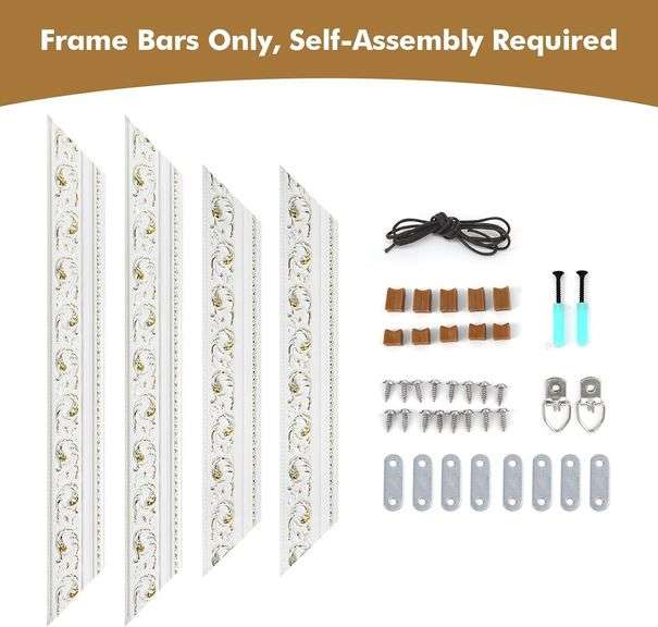 Ornate 30x40 Antique White Canvas Frame