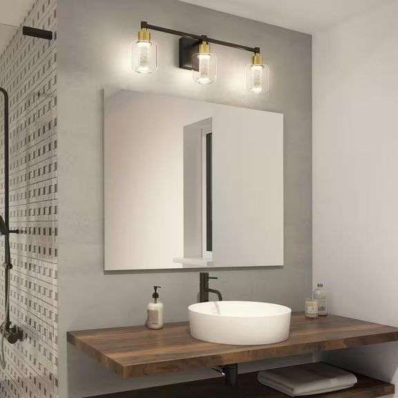 Artika Champagne Globe 26 in. 3 Light LED Vanity