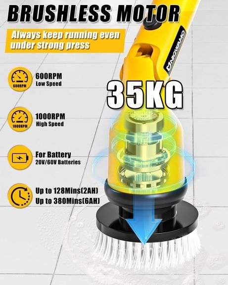 Electric Spin Scrubber for DeWalt 20V (No Battery)