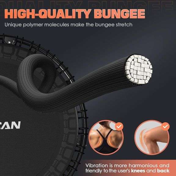 BCAN Mini Trampoline, 40"/48" Fitness Rebounder