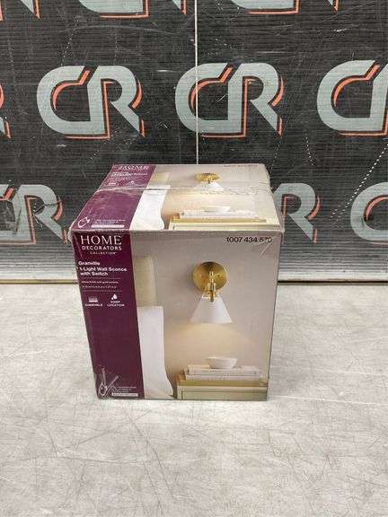 Granville Collection 1-light Gold & White Sconce