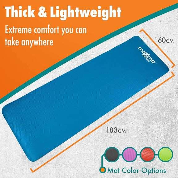 Maximo Fitness Yoga Mat - Non Slip with Strap