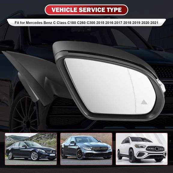 Right Passenger Side Mirror for 2015-2021 C Class