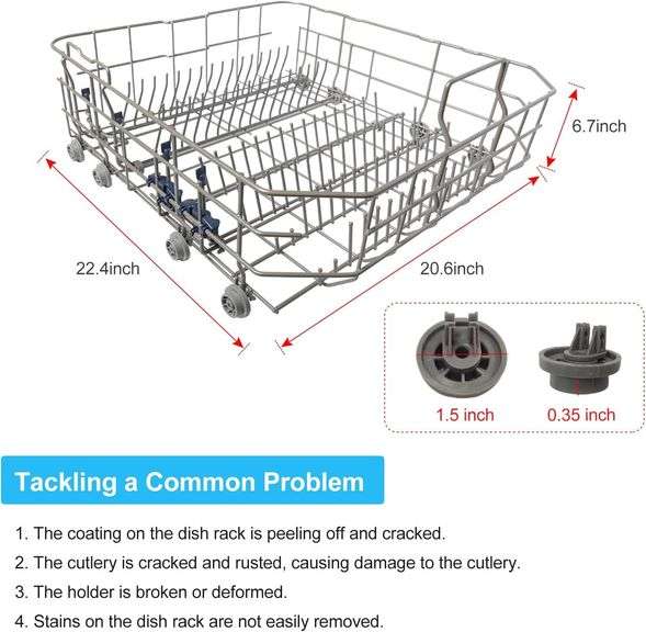 2024 Samsung Dishwasher Lower Rack Assembly