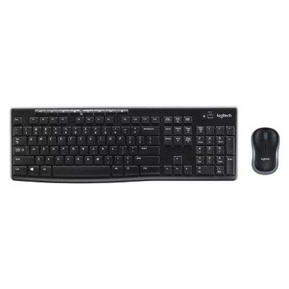 Logitech MK270 Wireless Keyboard & Mouse, Black