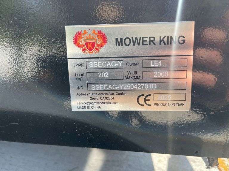 2025 Mower King SSECAG-Y Skid Steer Auger Attachment with 3 Augers