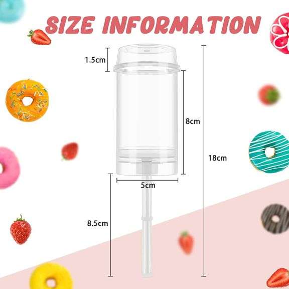 Lenwen 400 Pcs Push Pop Containers Clear Plastic