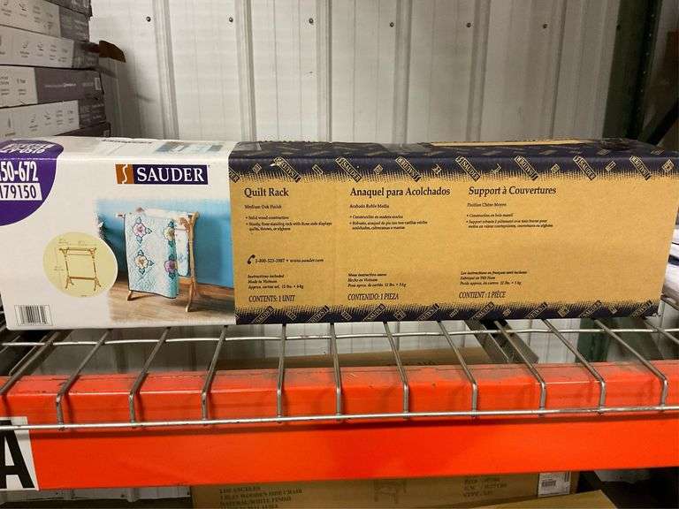 Sauder Medium Oak Quilt Rack 9150-672 - In Box