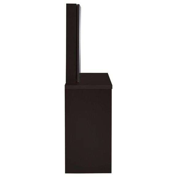 2-Piece Cappuccino & Black Vanity Set with Storage