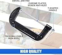 8 Pcs Heavy Duty Steel C Clamp Set, 6 Inch