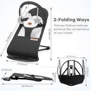 HKAI Baby Bouncer, Portable Seat, 0-18 Months