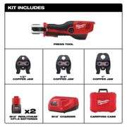 M12 12V Cordless Press Tool Kit, 3 Jaws