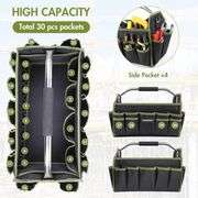 16 In Electrician Tool Bag, Heavy Duty, 30 Pockets