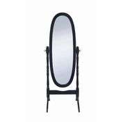 Oval Shaped Cheval Mirror, Black