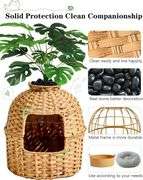 Cat Litter Box Furniture, Hidden Handwoven Rattan