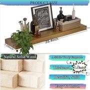 36in Floating Shelves, 2Pack, Natural Wood, Walnut