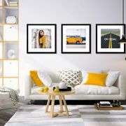 24x24 Black Picture Frame for 20x20 Photo