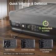 Queen Air Mattress with Built-in Pump, 18"